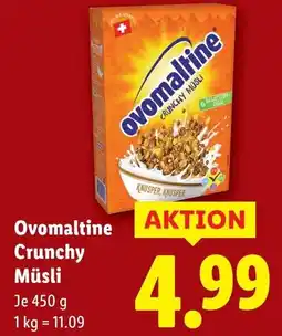 Lidl Ovomaltine Crunchy Müsli Angebot