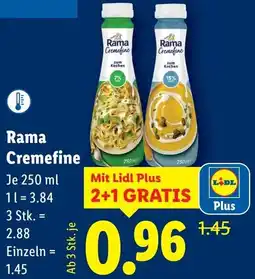 Lidl Rama Cremefine Angebot