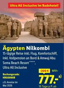 Lidl Ägypten Nilkombi Angebot