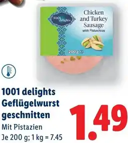 Lidl 1001 delights Geflügelwurst geschnitten Angebot