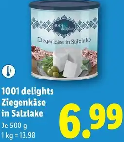 Lidl 1001 delights Ziegenkäse in Salzlake Angebot