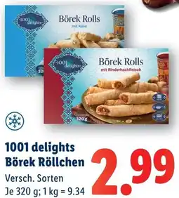 Lidl 1001 delights Börek Röllchen Angebot