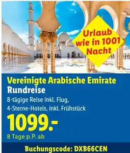Lidl Vereinigte Arabische Emirate Rundreise Angebot