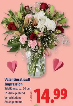 Lidl Valentinsstrauß Impression Angebot