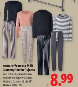 Lidl esmara MEN Damen/Herren Pyjama Angebot