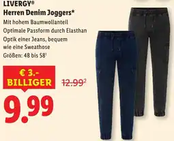 Lidl LIVERGY Herren Denim Joggers Angebot