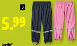 Lidl lupilu Kleinkinder Regensortiment Hose Angebot