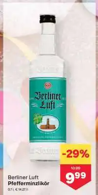 MPreis Berliner Luft Pfefferminzlikör Angebot
