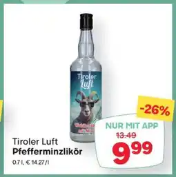 MPreis Tiroler Luft Pfefferminzlikör Angebot