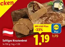 Lidl Saftiges Krustenbrot Angebot