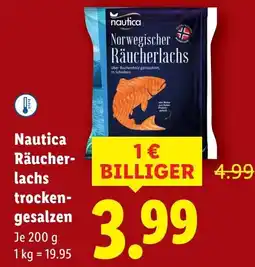 Lidl Nautica Räucher- lachs trocken- gesalzen Angebot