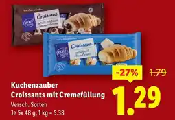 Lidl Kuchenzauber Croissants mit Cremefüllung Angebot