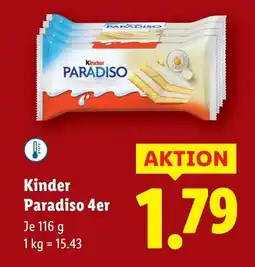 Lidl Kinder Paradiso 4er Angebot
