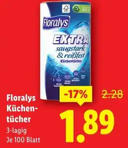 Lidl Floralys Küchen- tücher Angebot