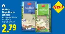 Lidl Milbona Ziegenkäse in Scheiben Angebot