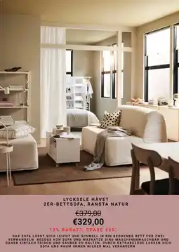 IKEA Lycksele håvet 2er-bettsofa, ransta natur Angebot