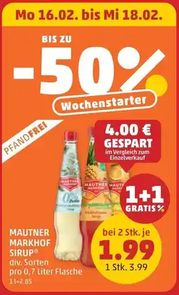 PENNY Mautner markhof sirup Angebot