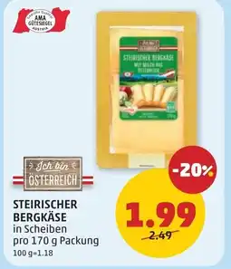 PENNY Steirischer bergkäse Angebot