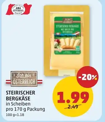 PENNY Steirischer bergkäse Angebot