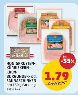 PENNY Honigkrusten, kürbiskern kren burgunder od. saunaschinken Angebot
