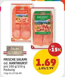 PENNY Frische salami od. kantwurst Angebot