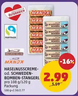 PENNY Haselnusscreme od. schweden bomben stangerl Angebot
