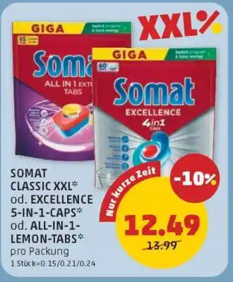 PENNY SOMAT CLASSIC XXL od. EXCELLENCE 5-IN-1-CAPS od. ALL-IN-1-LEMON-TABS Angebot
