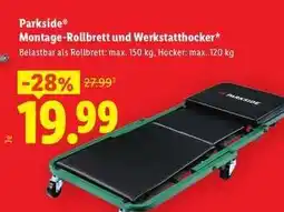 Lidl Parkside Montage-Rollbrett und Werkstatthocker Angebot