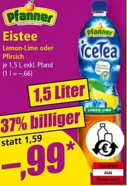 Norma Pfanner Eistee Angebot