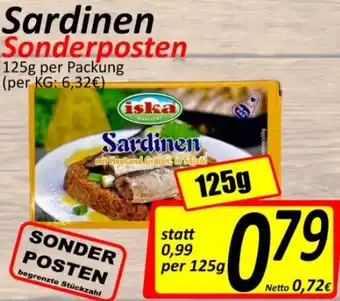 Wurstico Sardinen Sonderposten 125g Angebot