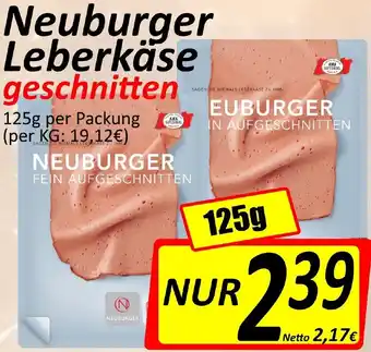 Wurstico Neuburger Leberkäse Geschnitten 125g Angebot