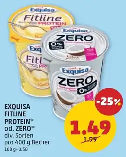 PENNY Exquisa fitline protein od. zero Angebot