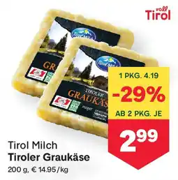 MPreis Tiroler Graukäse Angebot