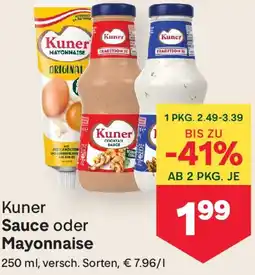 MPreis Kuner Sauce oder Mayonnaise Angebot
