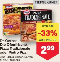MPreis Dr. Oetker Die Ofenfrische, Pizza Tradizionale oder Pietro Pizzi Angebot