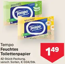 MPreis Tempo Feuchtes Toilettenpapier Angebot