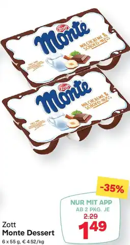 MPreis Zott Monte Dessert Angebot
