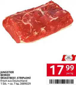 Transgourmet Jungstier beiried (roastbeef, striploin) Angebot