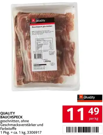Transgourmet Quality bauchspeck Angebot