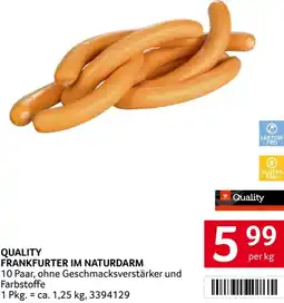 Transgourmet Quality frankfurter im naturdarm Angebot