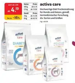 Das Futterhaus Activa care Angebot