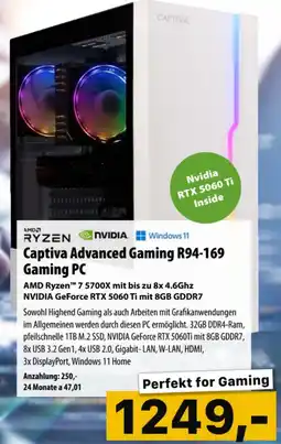 Cosmos Nvidia windows 11 captiva advanced gaming r94 169 gaming pc Angebot