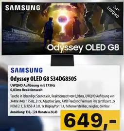Cosmos Samsung odyssey oled g8 s34dg850s Angebot