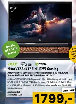Cosmos Acer nitro v17 anv17 ai 41 r7vz gaming Angebot