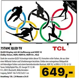 Cosmos Tcl 75t69c qled tv Angebot