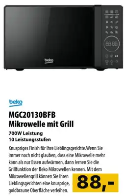 Cosmos beko MGC20130BFB Mikrowelle mit Grill Angebot