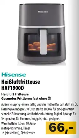 Cosmos Hisense Heißluftfritteuse HAF1900D Angebot