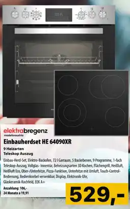 Cosmos elektrabregenz Einbauherdset HE 64090XR Angebot