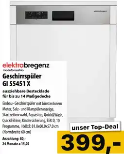 Cosmos elektrabregenz Geschirrspüler GI55451 X Angebot