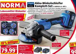 Norma Akku winkelschleifer komplett set Angebot